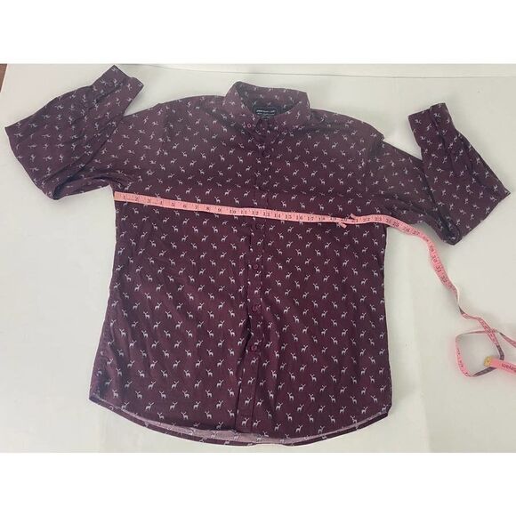 Paper Denim & Cloth Deer Print Button Down Shirt Red Reindeer Holiday XL - Picture 4 of 9